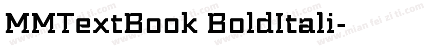 MMTextBook BoldItali字体转换